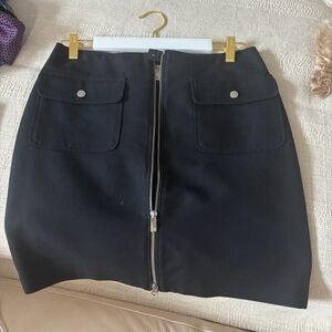 Michael Kors Black Mini Skirt with Zipper